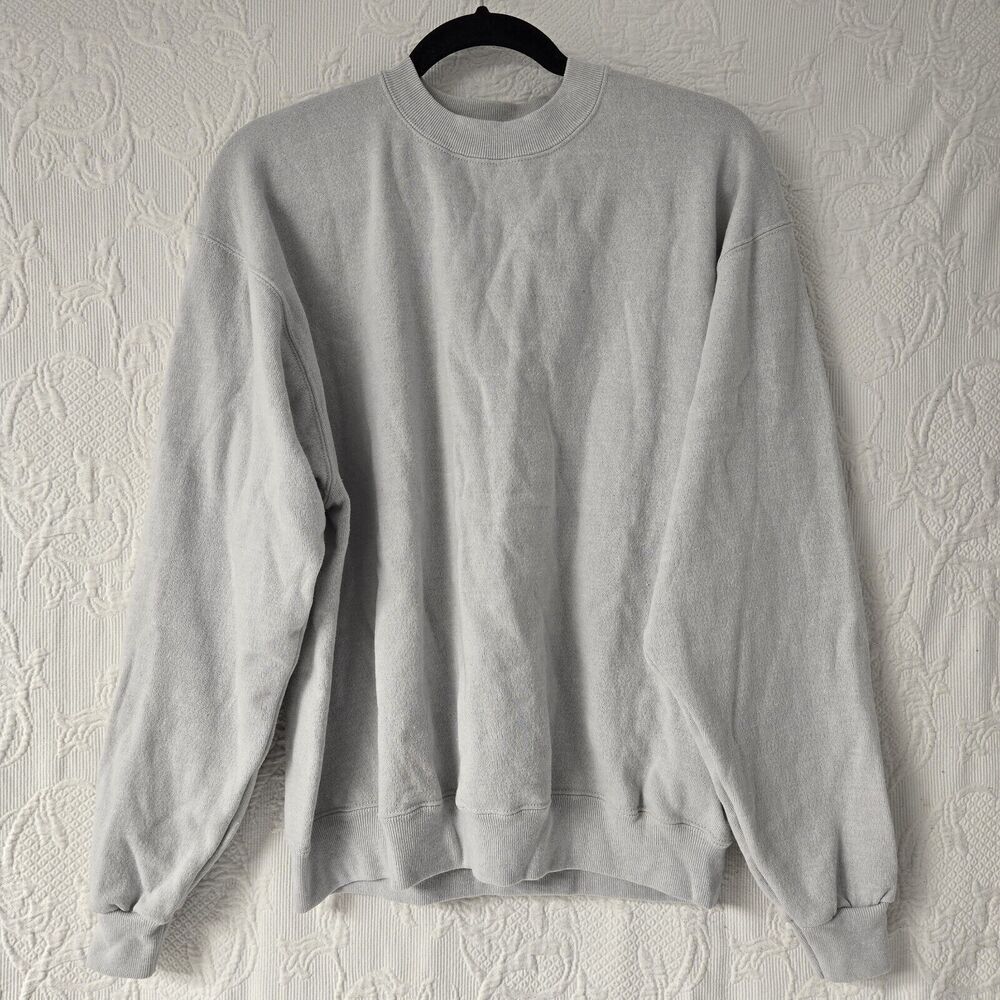 Hanes Classic Fall Gray Sweatshirt Men XL Vintage Baggy Fleece Crewneck Sports